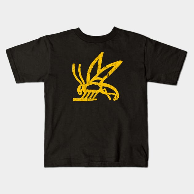 Bee Hieroglyph Kids T-Shirt by hybridgothica